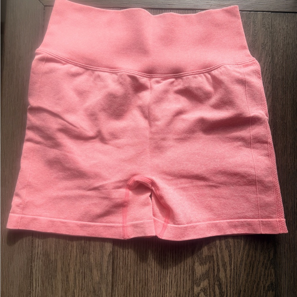 Amazon Pink High-Rise Bike Shorts